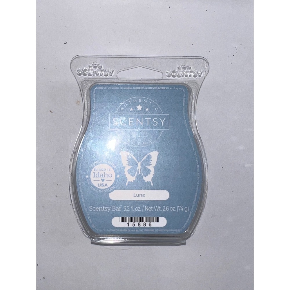 Scentsy‎ Luna Wax Bar Fragrance Melt 3.2 oz 15886 Blue White Floral Berry Sandal